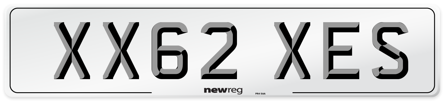 XX62 XES Number Plate from New Reg